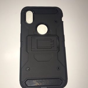 💜iPhone X/XS hard Shockproof case with kickstand